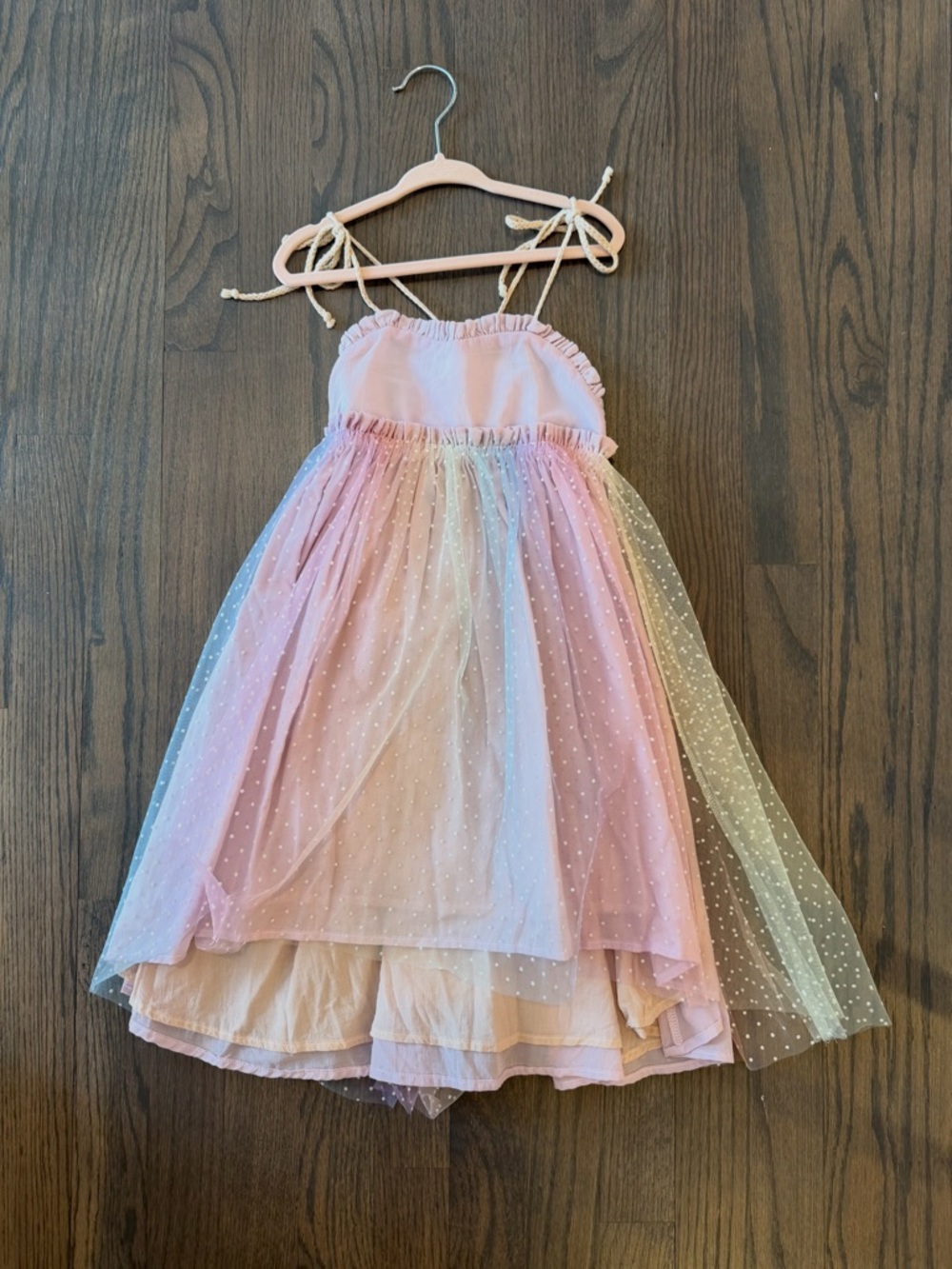 Le petite Elle rainbow tulle dress